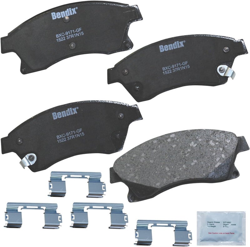 Bendix بطانات الفرامل الأمامية السيراميكية Priority1 CFC1522 لسيارات شيفروليه كروز 2015-2010، كروز ليمتد 2016، أورلاندو 2013-2012، سونيك 2017-2012، فولت 2013 - Image 1